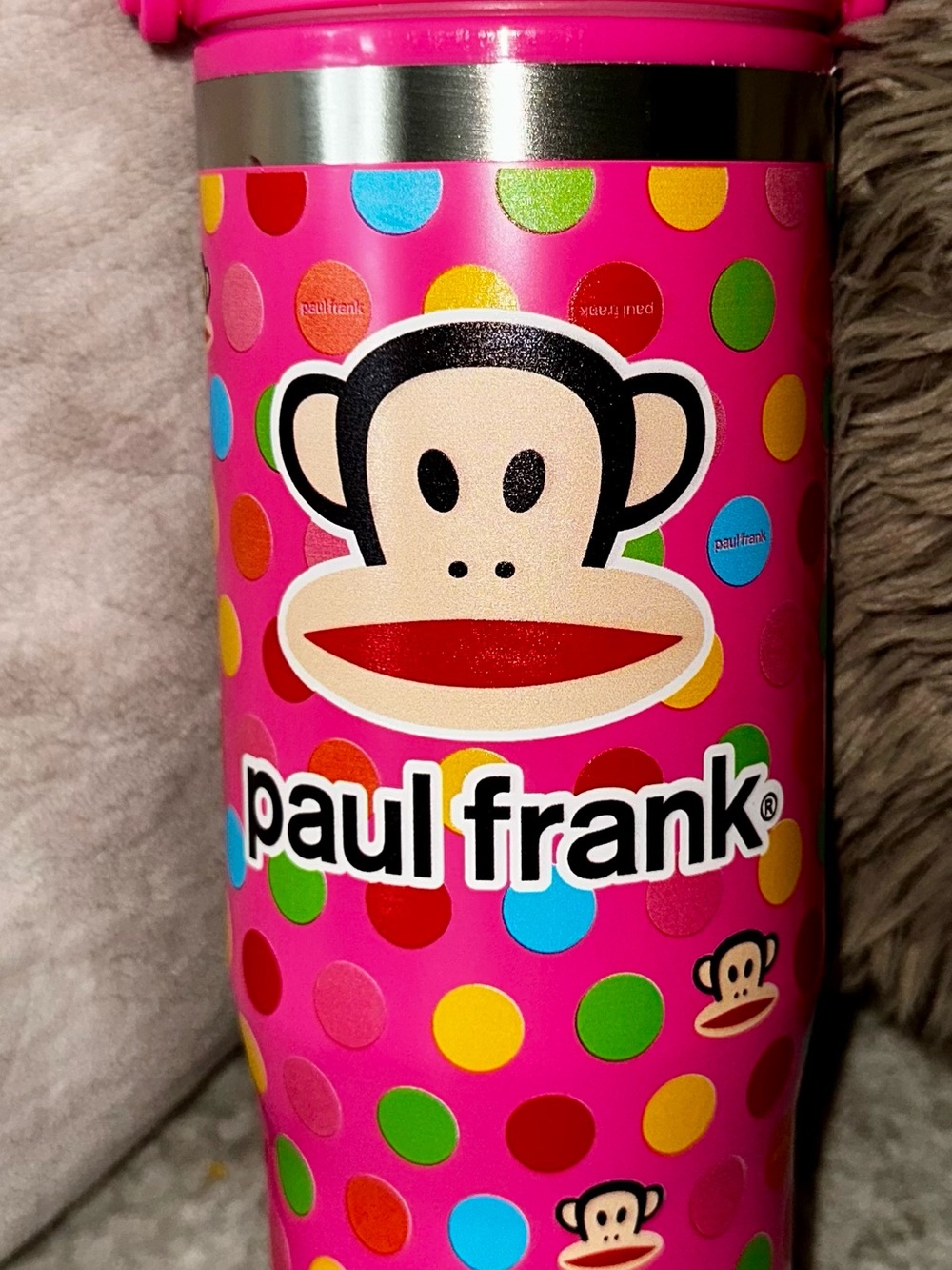 Paul Frank Pink Polka Dot & monkey graphic Tumbler